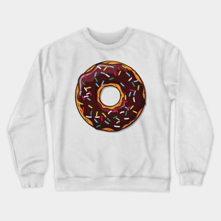 Chocolate Donut, Doughnut, Icing, Sprinkles, Glaze Crewneck Sweatshirt